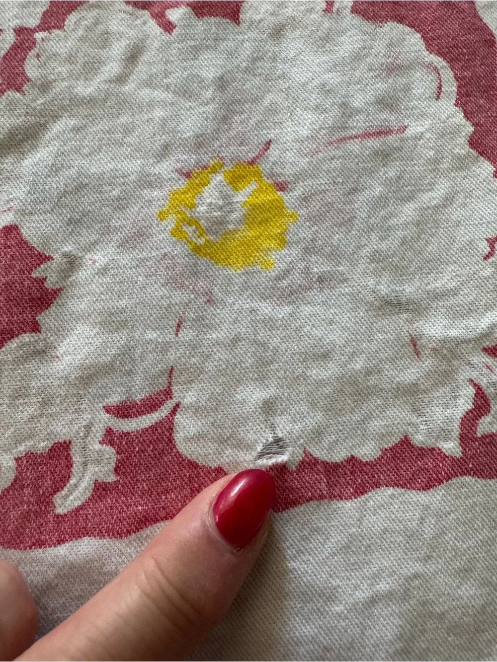 Vintage 1940-1950 Cotton Floral Tablecloth 56” X 51”